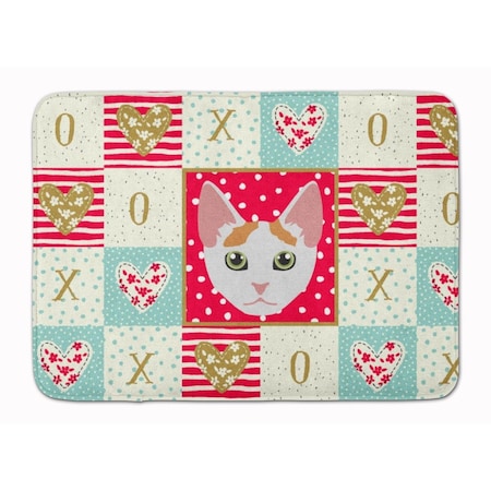 Carolines Treasures 19 x 27 in. Japanese Bobtail Cat Love Machine Washable Memory Foam Mat CK5122RUG